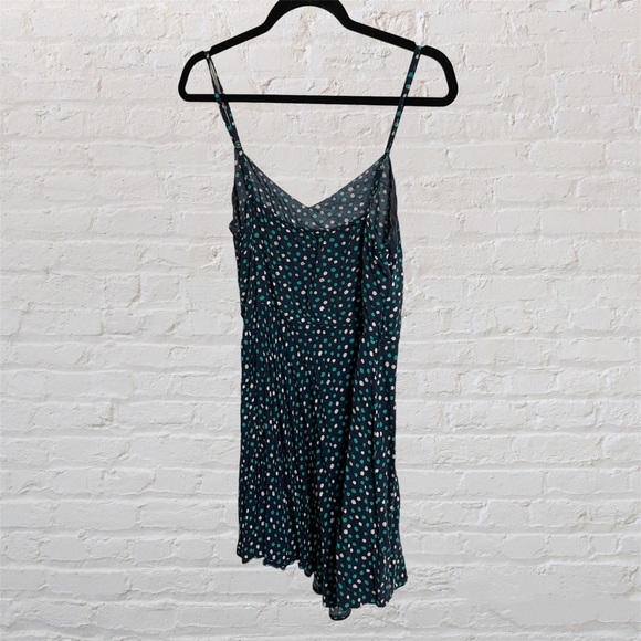 Aeropostale Polka Dot Dress with Belt (navy and teal) - Picture 3 of 8